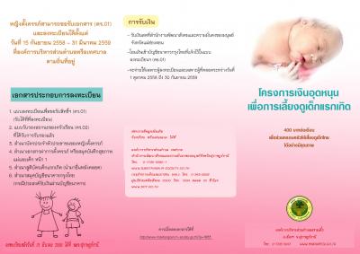 โครงการเงินอุดหนุนเพื่อการเลี้ยงดูเด็กแรกเกิด 